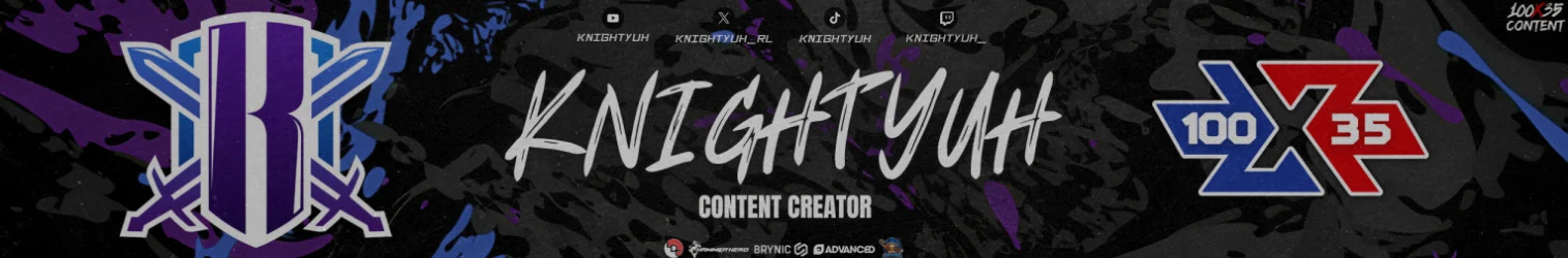 KnightYuh banner: content creator, 100X35